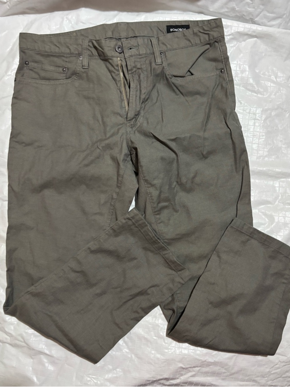 Bonobos Men's Gray Straight-Leg Pants Size 34X30